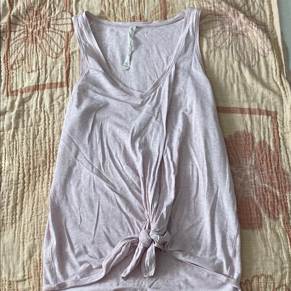 Lululemon Athletica | Purple/pink Tie Front Tank Top size 4
